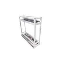 Porta tempero de base alumínio branco com bandeja inox 9352 Jomer Porta tempero de base alumínio branco com bandeja inox 9352 Jomer