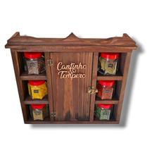 Porta Tempero de Madeira Portinha Cozinha Casa
