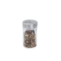 Porta tempero de vidro tampa inox giratória 90ml - Mozcada