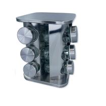 Porta Tempero e Condimentos Giratório Inox 12 Potes