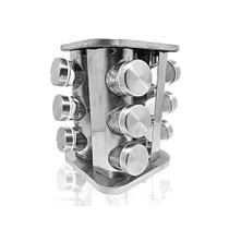 Porta tempero giratorio 110 ml contem 1 suporte e 12 porta potes