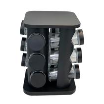 Porta Tempero Giratório com 12 potes de Vidro 90G cada TOP