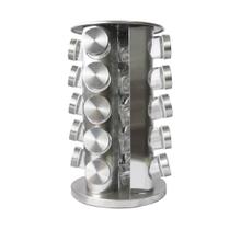Porta tempero giratório de metal redondo com 20 peças Porta tempero giratório de metal redondo com 20 peças