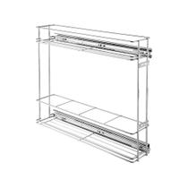 Porta Tempero Lateral Cromado 1206 com corrediça Galvanizada 115x420x460 mm Masutti Copat