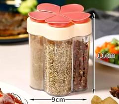 Porta Tempero Organizador De Especiarias Em Plástico C/Tampa Porta Tempero Organizador De Especiarias Em Plástico C/Tampa