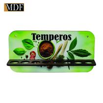 Porta Tempero para 8 Tubetes Temperos 26x13 Mdf Madeira Adesivado