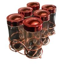 Porta Tempero Rose Gold Recipientes P/ Ervas Saleiro Cozinha