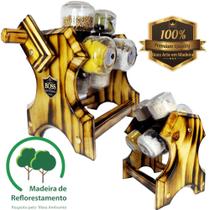 Porta temperos Artesanal BOSS com 08 recipientes de condimentos Porta temperos Artesanal BOSS com 08 recipientes de condimentos