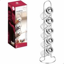 Porta temperos c/ 5 peças de vidro e suporte 90ml - art house