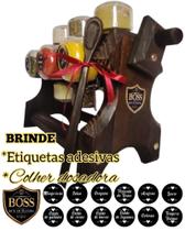 Porta Temperos com 12 Potes colher dosadora e Etiquetas adesivas Porta Temperos com 12 Potes colher dosadora e Etiquetas adesivas