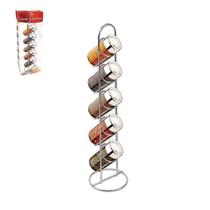 Porta Temperos Condimentos com 5 Potes de Vidro e Suporte de Metal - Art house Porta Temperos Condimentos com 5 Potes de Vidro e Suporte de Metal - Art house