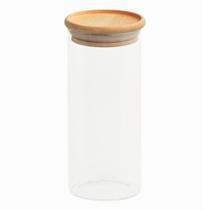 Porta Temperos/Condimentos com Tampa de Bambu Empilhável 800 ml Porta Temperos/Condimentos com Tampa de Bambu Empilhável 800 ml
