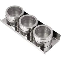 Porta Temperos Condimentos Magnético Imã com Suporte