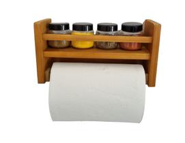 porta temperos condimentos parede porta rolo