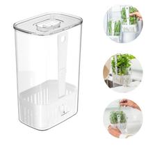 Porta Temperos Conservação Natural Organizador Geladeira Porta Ervas e Hortaliças Fechado Com Tampa - OU 2,3L