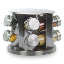 Porta Temperos De Vidro Com 8 Peças Redondo 90ml MDL
