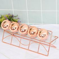 Porta Temperos E Condimento Com Suporte De Metal Wellmix Rose Porta Temperos E Condimento Com Suporte De Metal Wellmix Rose