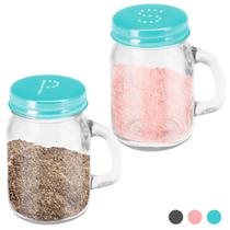 Porta Temperos e condimento em vidro sal e pimenta especiarias com Saleiro com tampa Gourmet Porta Temperos e condimento em vidro sal e pimenta especiarias com Saleiro com tampa Gourmet