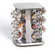 Porta Temperos E Condimentos Giratório Inox 12 Potes Premium Porta Temperos E Condimentos Giratório Inox 12 Potes Premium