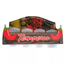 Porta Temperos e Condimentos Gourmet de Parede em Madeira - Pimenta Porta Temperos e Condimentos Gourmet de Parede em Madeira - Pimenta