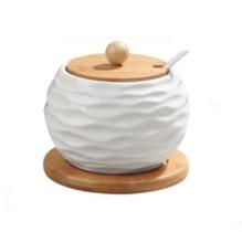 Porta Temperos Farinheiro Multiuso Cerâmica Bambu