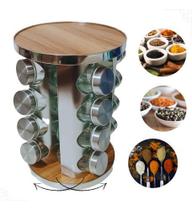 Porta Temperos Guardador De Condimentos Giratório Com 12 Potes Para Cozinha Porta Temperos Guardador De Condimentos Giratório Com 12 Potes Para Cozinha