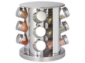 Porta Temperos Inox 12 Potes Com Base Giratória Hauskraft