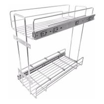 Porta Temperos Latas Óleo Deslizante Duplo 20cm Jomer 8667 Porta Temperos Latas Óleo Deslizante Duplo 20cm Jomer 8667