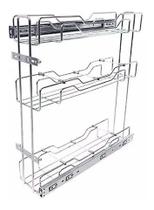 Porta Temperos Latas/óleo Triplo Deslizante Crom Jomer 8694 Porta Temperos Latas/óleo Triplo Deslizante Crom Jomer 8694