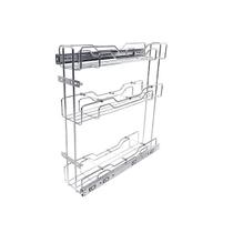 Porta Temperos Latas/óleo Triplo Deslizante Crom Jomer 8694 Porta Temperos Latas/óleo Triplo Deslizante Crom Jomer 8694