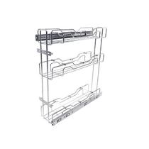 Porta Temperos Latas/óleo Triplo Deslizante Crom Jomer 8694 Porta Temperos Latas/óleo Triplo Deslizante Crom Jomer 8694