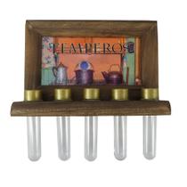 Porta Temperos Madeira 5 potes Fogão a Lenha Vintage Concept