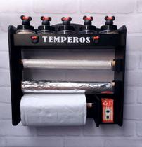 Porta temperos Minnie porta condimentos com 5 potes decorados Porta temperos Minnie porta condimentos com 5 potes decorados