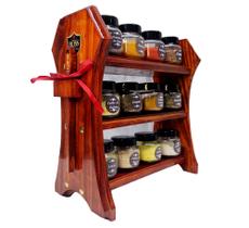 Porta Temperos Prático de Balcão com 12 Potes e colher dosadora Porta Temperos Prático de Balcão com 12 Potes e colher dosadora