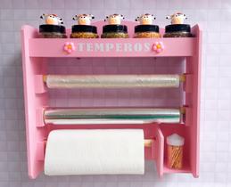 Porta temperos Vaquinha porta condimentos com 5 potes decorados Porta temperos Vaquinha porta condimentos com 5 potes decorados