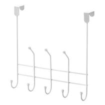 Porta Toalha 8 Ganchos Toalheiro Branco Suporte de Porta Box Sem Furo - Kit com 2 unidades Porta Toalha 8 Ganchos Toalheiro Branco Suporte de Porta Box Sem Furo - Kit com 2 unidades