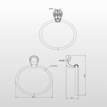 Porta-toalha argola c-10 2049 f22 lorenzetti cromado