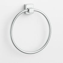 Porta Toalha Argola Mãos Rosto Metal Inox Cromado Banheiro