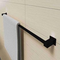Porta Toalha Banheiro 70Cm Aço Inox 304 Preto Fosco Q-T70Pf Porta Toalha Banheiro 70Cm Aço Inox 304 Preto Fosco Q-T70Pf