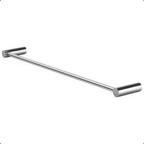 Porta Toalha Banho 50cm Modelo Orion Prata Alto Brilho Grego Metal