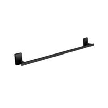 Porta Toalha Banho 60cm Quadrado Madrid Black Matte Jiwi V-2685-H