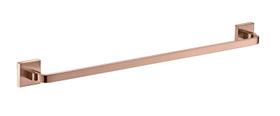 Porta Toalha Banho Barra Simples - Quad. Em Latão Rose Gold Fosco HB-A0127RF