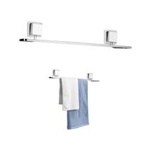 Porta Toalha Banho Suporte Fixação Cromado Dupla Face 3m Aço Sem Furos Porta Toalha Banho Suporte Fixação Cromado Dupla Face 3m Aço Sem Furos