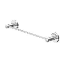 Porta Toalha Barra 45cm Aço Inox e Metal Prata Alto Brilho Modelo Athenas