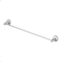 Porta Toalha Barra 55cm Aço Inox e Metal Escovado Acetinado Modelo Athenas