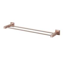 Porta toalha barra duplo square cobre escovado - docol - 641869