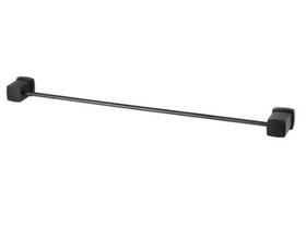Porta Toalha Barra Meber Block Longo Preto Fosco