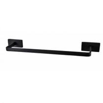 Porta Toalha Barra Rosto Dom Preto Fosco - Perflex