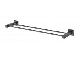 Porta-Toalha Bastão Duplo Square Docol Grafite Escovado