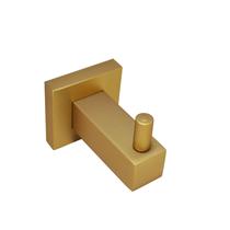 Porta Toalha Cabide Dourado Fosco Banheiro Quadrado Metal